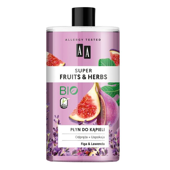 AA Super Fruits & Herbs płyn do kąpieli Figa i Lawenda 750ml