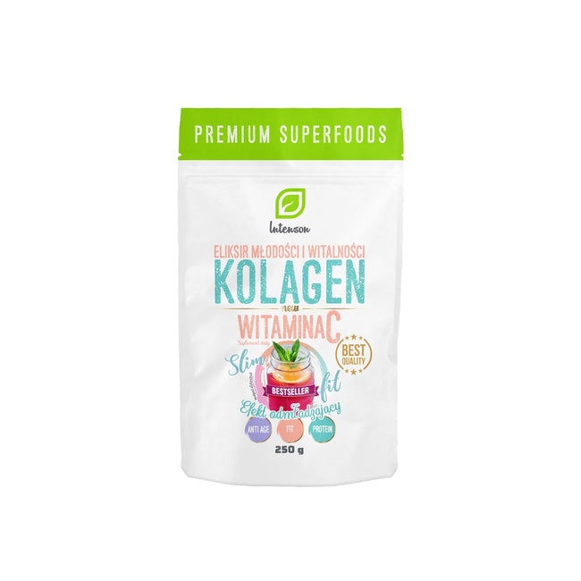 Intenson Kolagen + Witamina C suplement diety efekt odmładzający 250g
