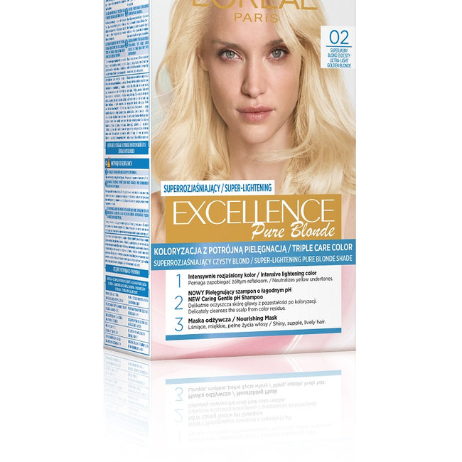 L'Oreal Paris Excellence Pure Blonde krem koloryzujący 02 Superjasny Blond Złocisty