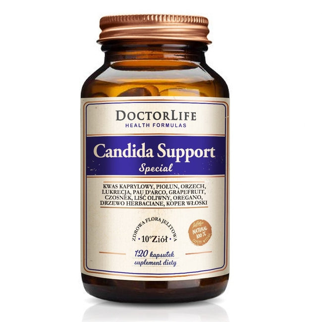 Doctor Life Candida Support Special zdrowa flora jelitowa suplement diety 120 kapsułek