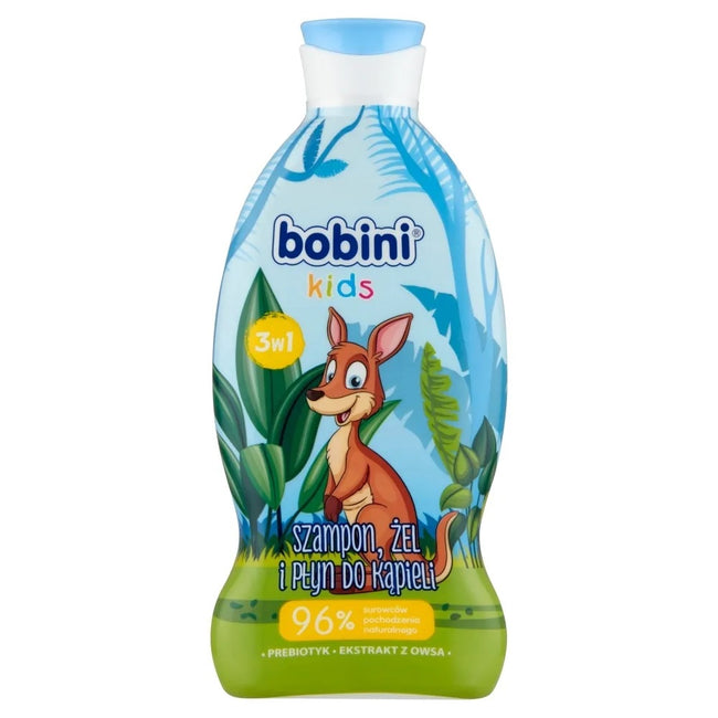 Bobini Szampon żel i płyn do kąpieli 3w1 Super Owoce – Kangur 330ml