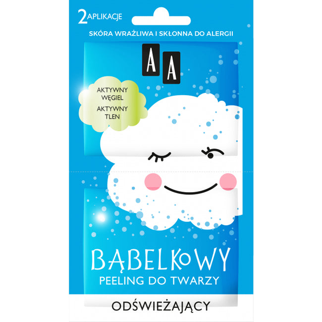AA Chmurka bąbelkowy peeling do twarzy odświeżający 2x4ml