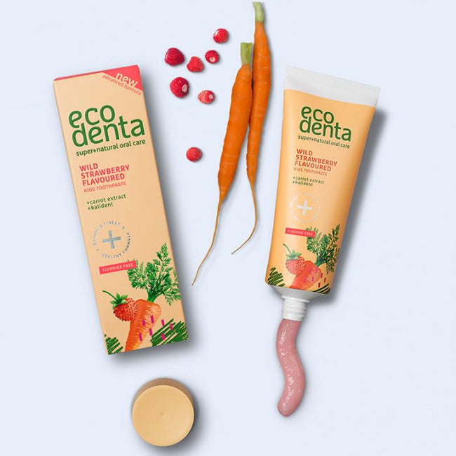 Ecodenta Wild Strawberry Flavoured Kids Toothpaste pasta do zębów dla dzieci z kalidentem o smaku dzikiej truskawki 75ml