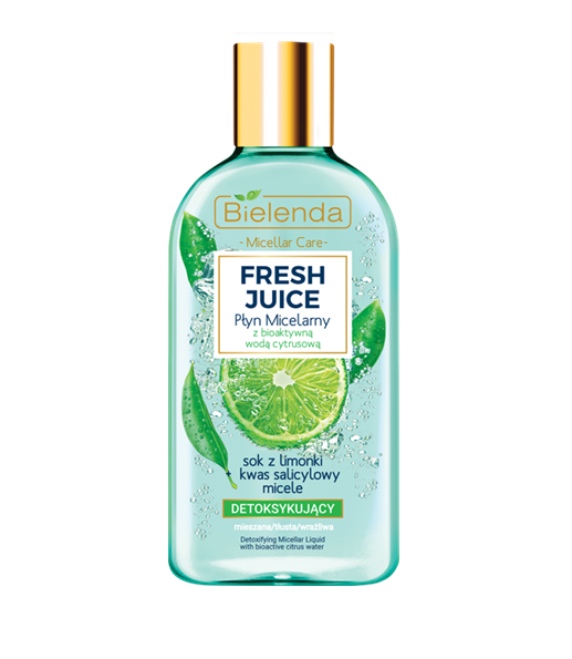 Bielenda Fresh Juice płyn micelarny detoksykujący z wodą cytrusową Limonka 500ml