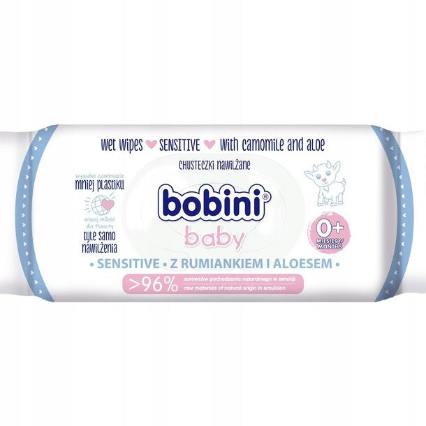 Bobini Bobini Baby chusteczki nawilżane dla dzieci i niemowląt Sensitive 60szt