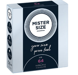 Mister Size Condoms prezerwatywy dopasowane do rozmiaru 64mm 3szt.