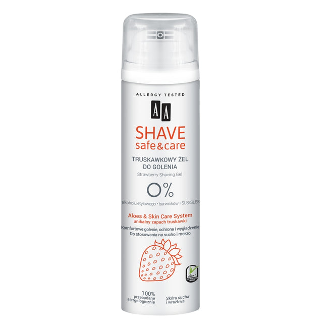 AA Shave Safe&Care żel do golenia Strawberry 200ml
