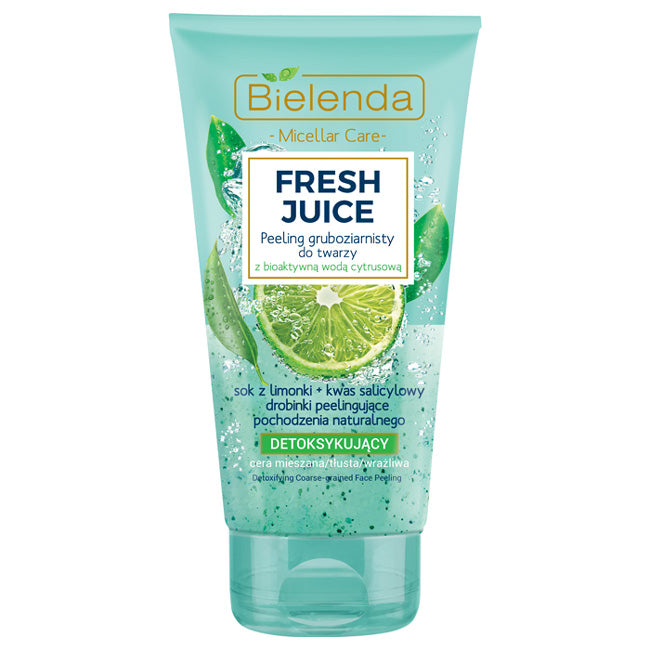 Bielenda Fresh Juice peeling gruboziarnisty detoksykujący z wodą cytrusową Limonka 150g
