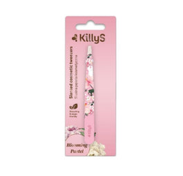 KillyS Blooming Pastel Slanted Cosmetic Tweezers skośna prosta pęseta kosmetyczna