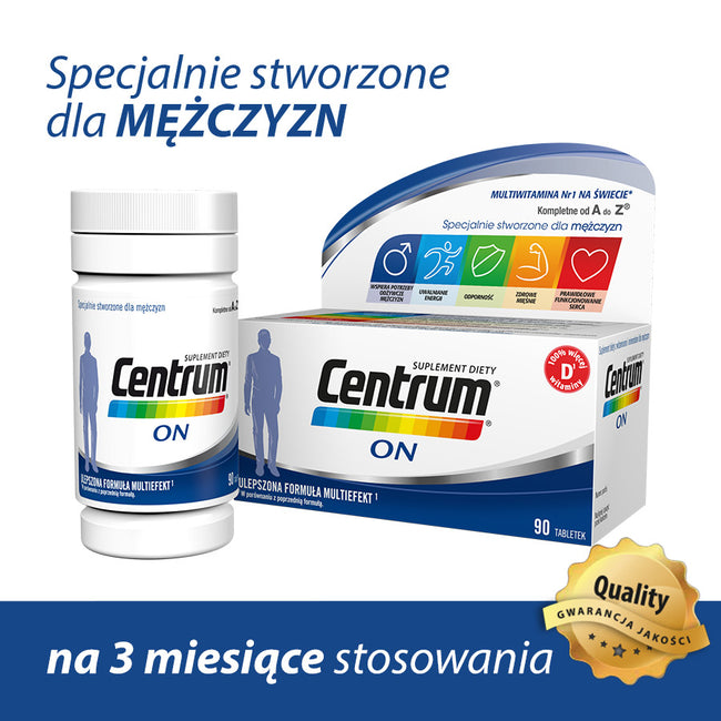 Centrum On witaminy i minerały dla mężczyzn suplement diety 90 tabletek