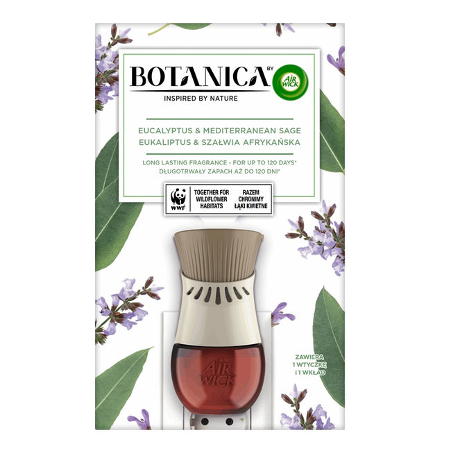 Air Wick Botanica elektryczny odświeżacz powietrza Eukaliptus & Szałwia Afrykańska 19ml