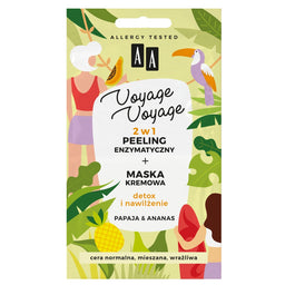 AA Voyage Voyage 2w1 peeling enzymatyczny+maska kremowa Papaja & Ananas 2x5ml