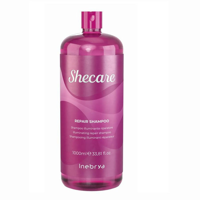 Inebrya Shecare Repair Shampoo rozświetlająco-naprawczy szampon do włosów zniszczonych zabiegami chemicznymi 1000ml