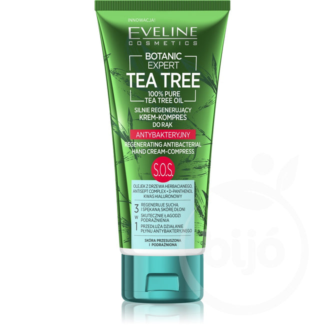 Eveline Cosmetics Botanic Expert Tea Tree silnie regenerujący krem-kompres do rąk antybakteryjny 100ml