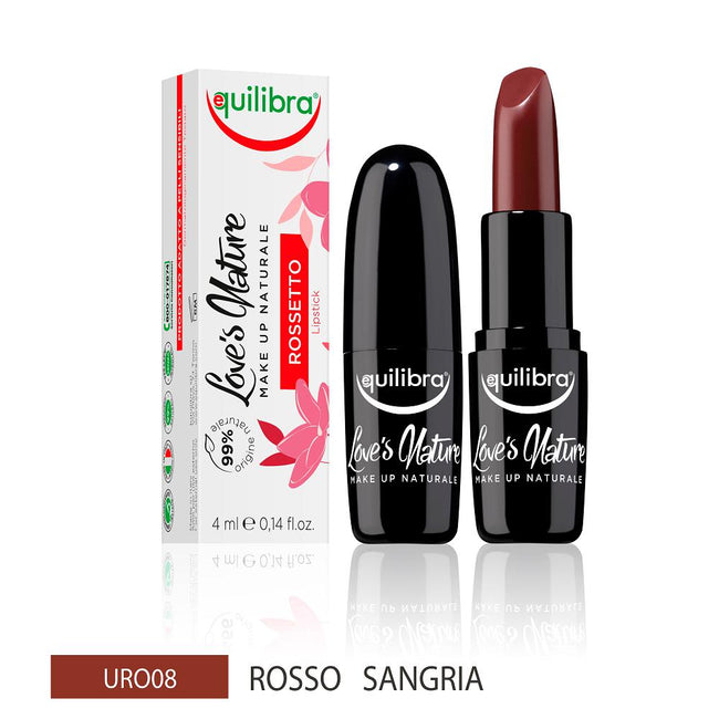 Equilibra Love's Nature Lipstick pomadka do ust 08 Red Sangria 4ml