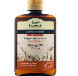 Green Pharmacy Massage Oil olejek do masażu ciała rozgrzewający Pomarańcza Cynamon i Pieprz 200ml