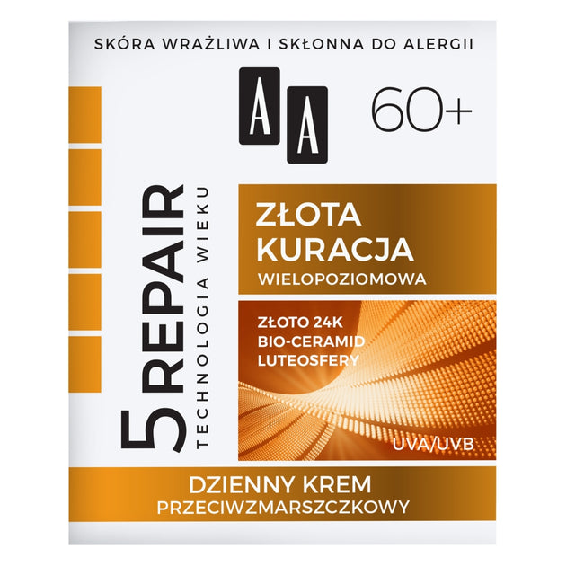 AA Technologia Wieku 5Repair 60+ Złota Kuracja dzienny krem przeciwzmarszczkowy 50ml