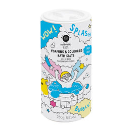 Nailmatic Kids Foaming & Coloured Bath Salts pieniąca się sól do kąpieli dla dzieci Blue 250g