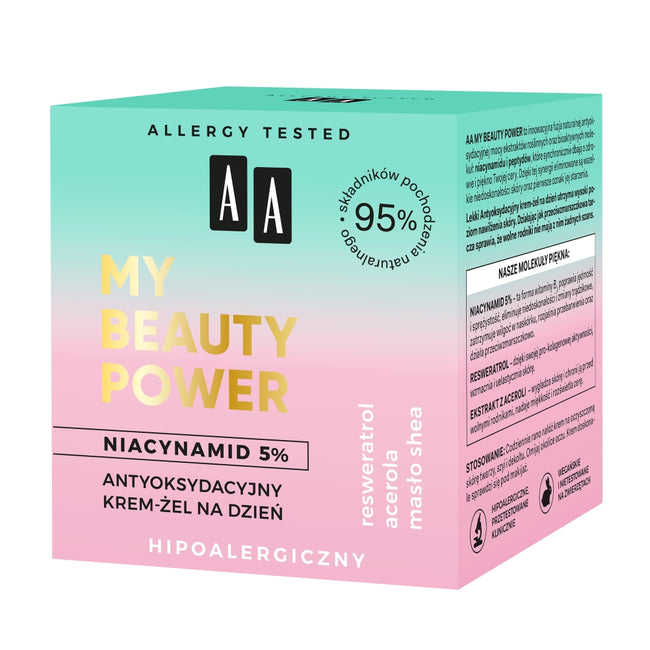 AA My Beauty Power Niacynamid 5% antyoksydacyjny krem-żel na dzień 50ml