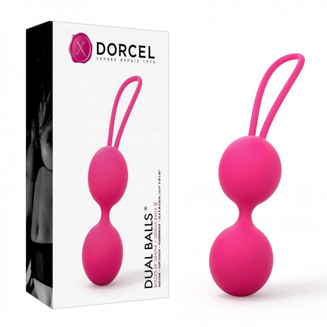 Marc Dorcel Dual Balls silikonowe kulki gejszy Magenta