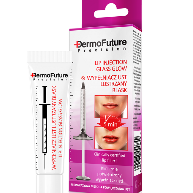 Dermofuture Lip Injection Glass Glow wypełniacz do ust lustrzany blask 12ml
