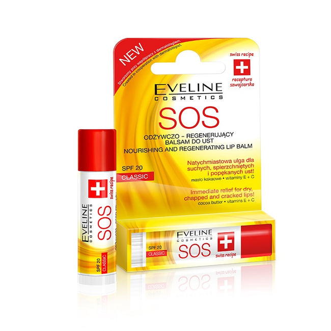 Eveline Cosmetics SOS odżywczo-regenerujący balsam do ust SPF20 Classic 4.5ml