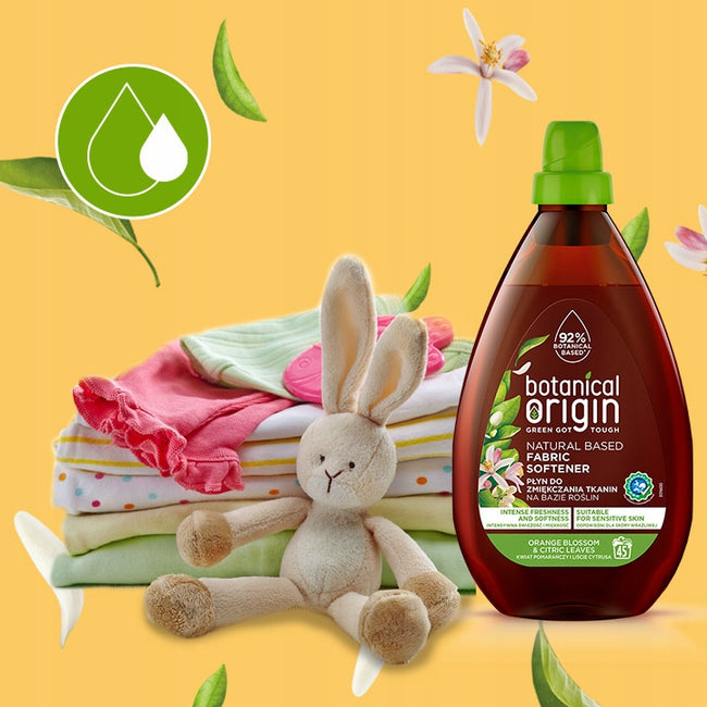 Botanical Origin Płyn do zmiękczania tkanin na bazie roślin Kwiat Pomarańczy i Liście Cytrusa 900ml