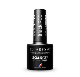 Claresa Soak Off UV/LED Color lakier hybrydowy 900 Black 5g
