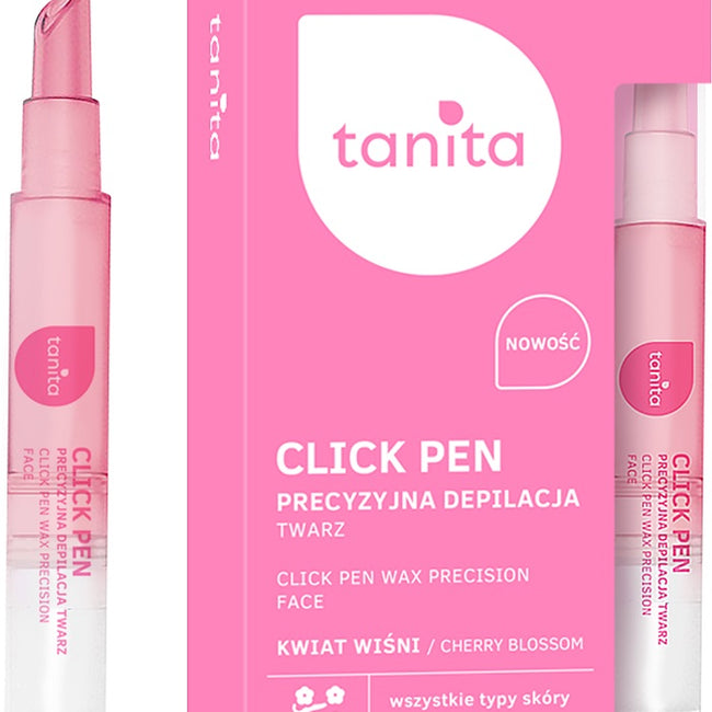 Tanita Click Pen Wax Precision Face aplikator z woskiem do precyzyjnej depilacji twarzy Kwiat Wiśni 3,6ml