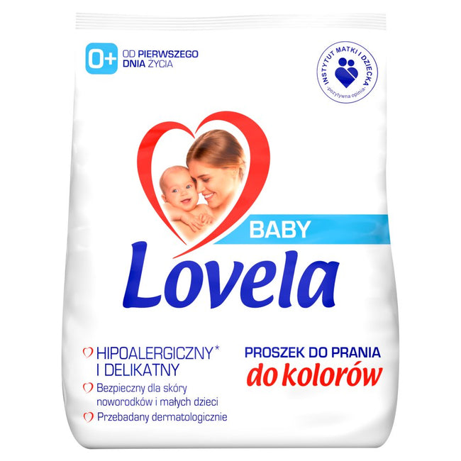 Lovela Baby hipoalergiczny proszek do prania ubranek niemowlęcych i dziecięcych do kolorów 1.3kg