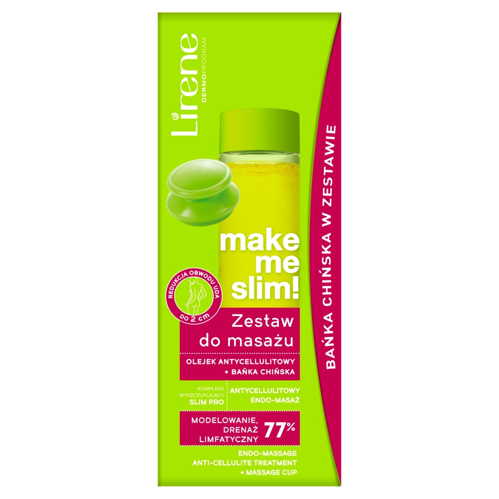 Make Me Slim! zestaw do masażu olejek antycellulitowy 100ml + bańka chińska