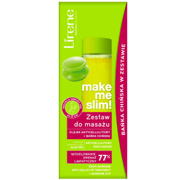Lirene Make Me Slim! zestaw do masażu olejek antycellulitowy 100ml + bańka chińska