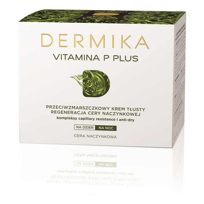 Dermika Vitamina P Plus Regeneracja Cery Naczynkowej przeciwzmarszczkowy krem tłusty na dzień i na noc 50ml