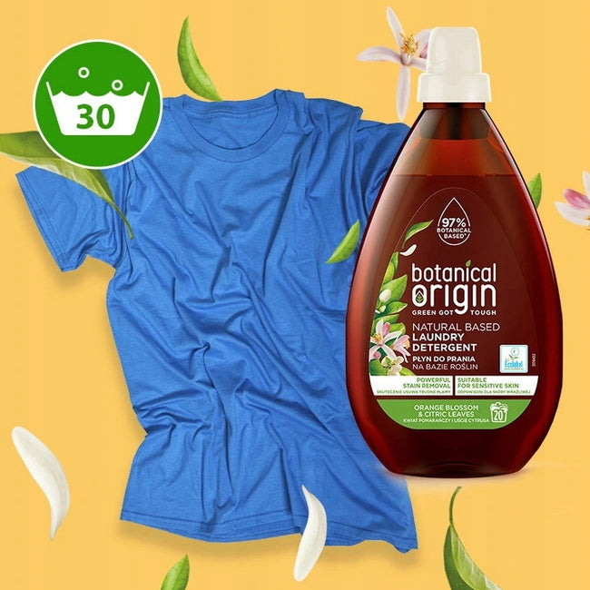 Botanical Origin Płyn do prania na bazie roślin Kwiat Pomarańczy i Liście Cytrusa 900ml