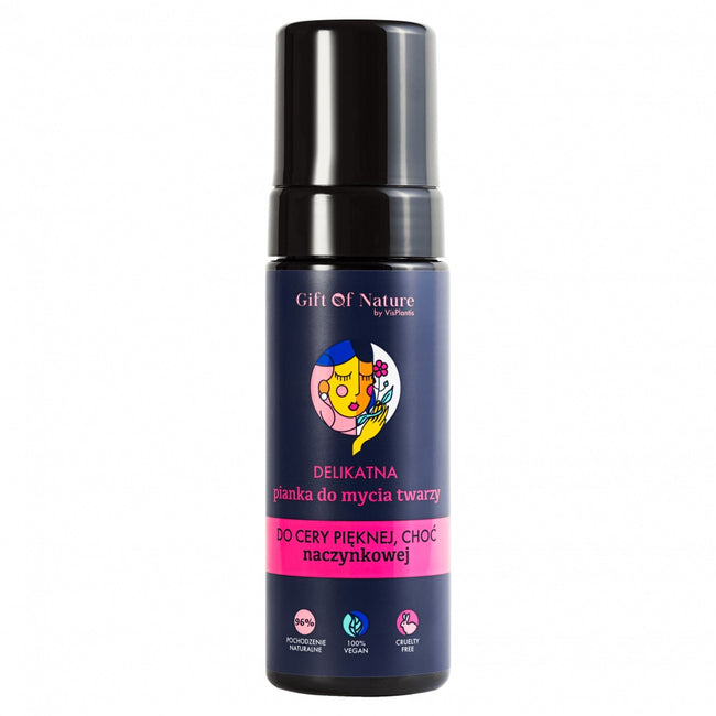 Gift of Nature Delikatna pianka do mycia twarzy do cery naczynkowej 170ml