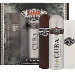 Cuba Original Cuba Black zestaw woda toaletowa spray 100ml + dezodorant spray 200ml + woda po goleniu 100ml