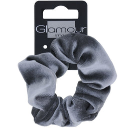 Glamour Zawijka do włosów aksamitna Szara