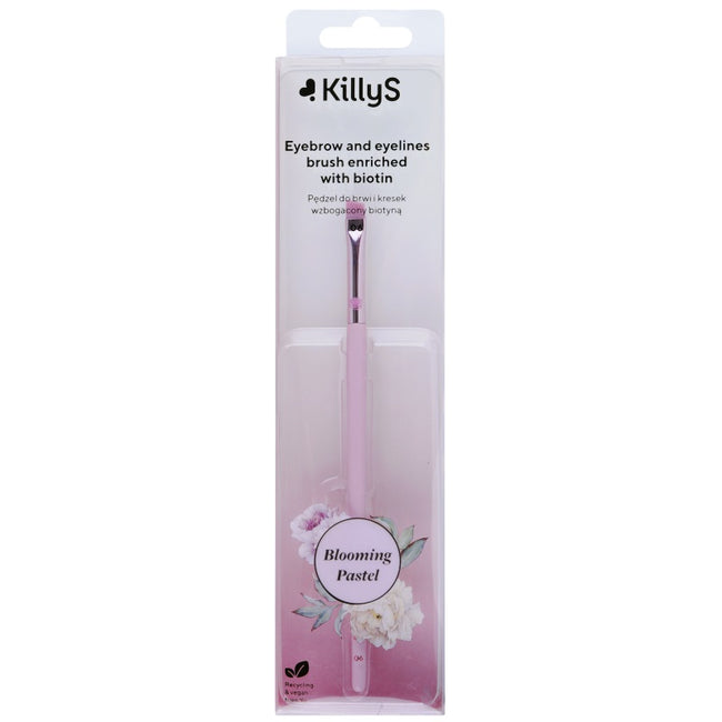 KillyS Blooming Pastel Eyebrow And Eyelines Brush pędzel do brwi i kresek wzbogacony biotyną 06