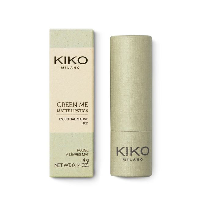 KIKO Milano Green Me Matte Lipstick ekstremalnie komfortowa matowa pomadka 102 Essential Mauve 4g
