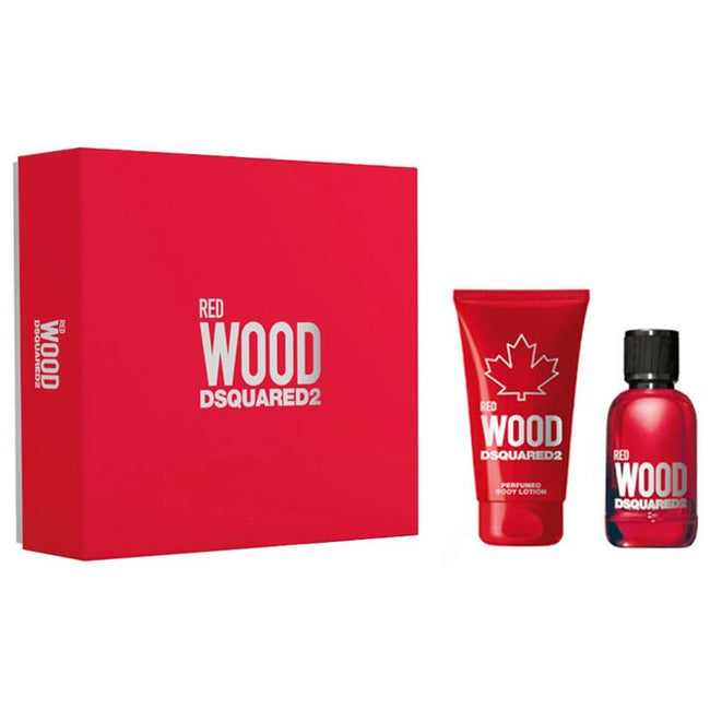 Dsquared2 Red Wood Pour Femme zestaw woda toaletowa spray 100ml + balsam do ciała 150ml