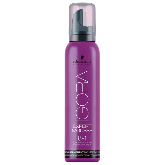 Schwarzkopf Professional Igora Expert Mousse koloryzująca pianka do włosów 8-1 Lekki Popielaty Blond 100ml