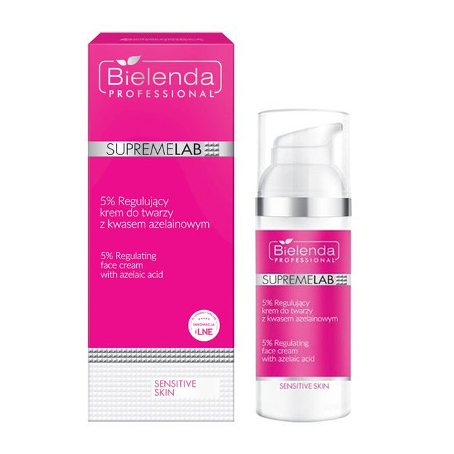 Bielenda Professional SupremeLab Sensitive Skin 5% regulujący krem do twarzy z kwasem azelainowym 50ml