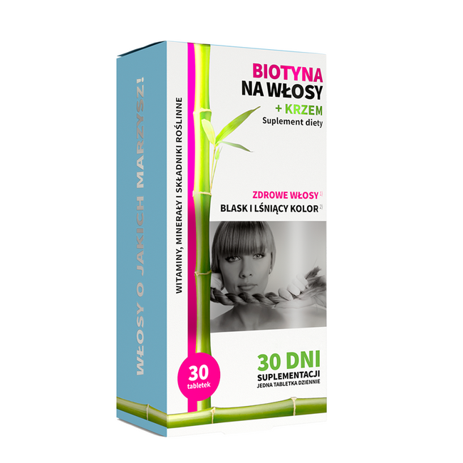 Noble Health Biotyna na włosy + krzem suplement diety 30 tabletek