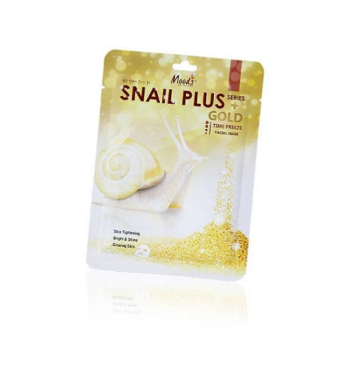 Moods Snail Plus Gold Facial Mask przeciwzmarszczkowa maska do twarzy w płachcie 38g