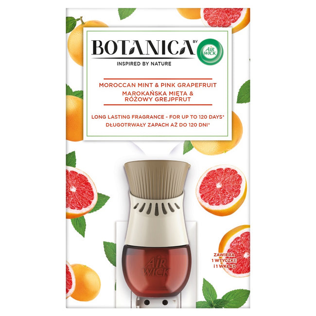 Air Wick Botanica elektryczny odświeżacz powietrza Marokańska Mięta & Różowy Grejpfrut 19ml