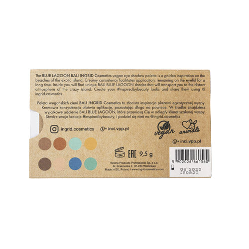 Ingrid Bali Eyeshadow Palette paleta cieni do powiek Blue Lagoon 9.5g