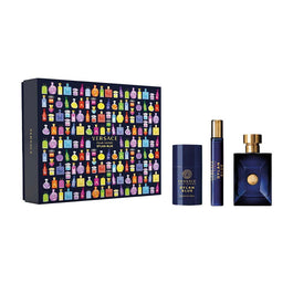 Versace Pour Homme Dylan Blue zestaw woda toaletowa spray 100ml + miniatura wody toaletowej 10ml + dezodorant sztyft 75ml