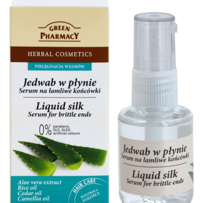Green Pharmacy Liquid Silk jedwab w płynie serum na łamliwe końcówki 30ml