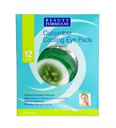 Beauty Formulas Clear Skin Cucumber Cooling Eye Pads ogórkowe chłodzące płatki na oczy 12szt.