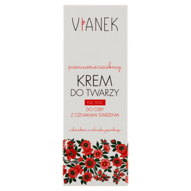 VIANEK Przeciwzmarszczkowy krem do twarzy na noc do cery z oznakami starzenia 50ml